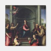 Aankondiging met heiligen, 1515 magneet (Voorkant)