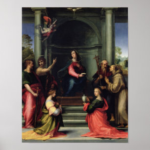 Aankondiging met heiligen, 1515 poster