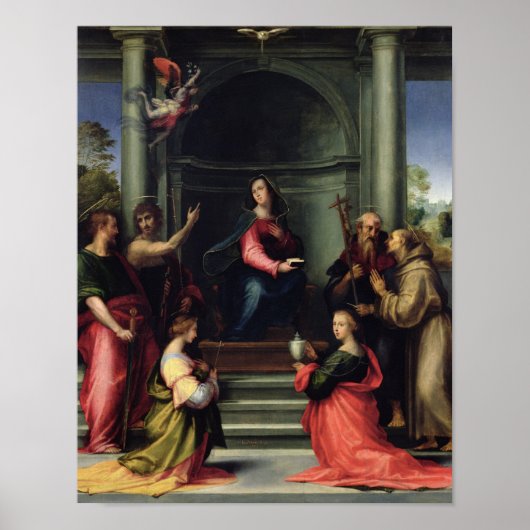 Aankondiging met heiligen, 1515 poster (Voorkant)
