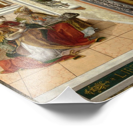 Aankondiging met St. Emidius, 1486 Foto Afdruk (Hoek)