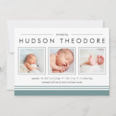 Aankondiging Metro Stripe Birth | Bossen (Voorkant)