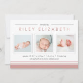 Aankondiging Metro Stripe Birth | ROOS (Voorkant)