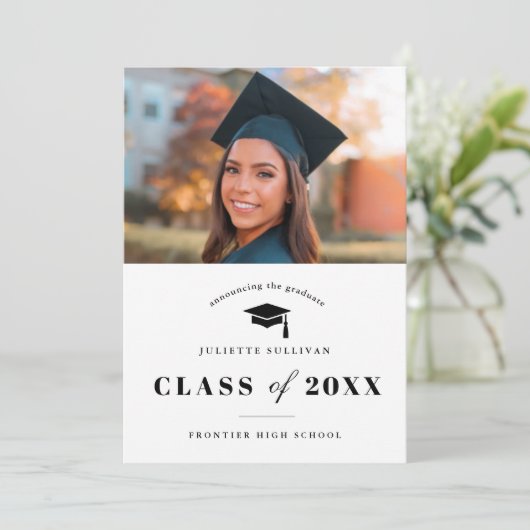 Aankondiging minimale Afstuderen foto's (Staand voorkant)