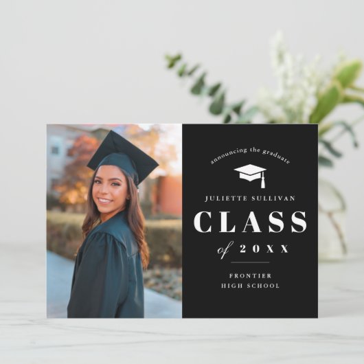 Aankondiging minimale Afstuderen foto's (Staand voorkant)