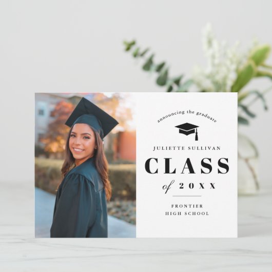 Aankondiging minimale Afstuderen foto's (Staand voorkant)