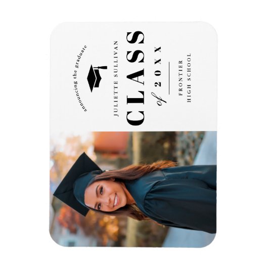 Aankondiging minimale Afstuderen foto's Magneet (Verticaal)