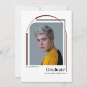 Aankondiging minimalistisch Afstuderen foto- (Voorkant)