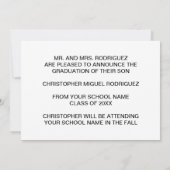 Aankondiging minimalistisch fotocollage Afstuderen (Achterkant)