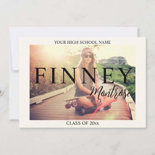 Aankondiging modern 2 Foto Afstuderen (Voorkant)