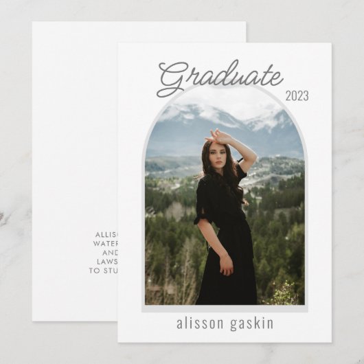 Aankondiging modern afstudeerder foto's (Voorkant / Achterkant)