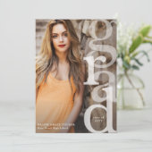 Aankondiging modern AFSTUDEERDER overlay grijs Afs (Staand voorkant)