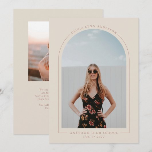 Aankondiging modern Afstuderen (Voorkant / Achterkant)