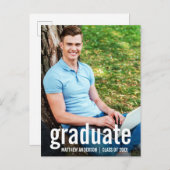 Aankondiging modern Afstuderen Afstuderen foto's (Voorkant / Achterkant)