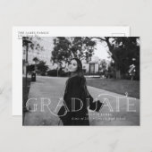Aankondiging modern Afstuderen Briefkaart (Voorkant / Achterkant)
