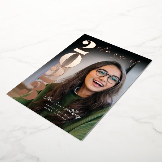 Aankondiging modern Afstuderen Folie (Gedraaid)