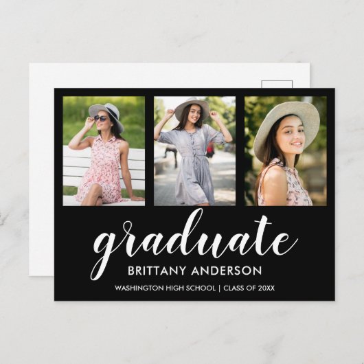 Aankondiging modern Afstuderen foto 3 (Voorkant / Achterkant)