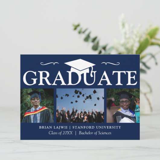 Aankondiging modern Afstuderen foto 3 (Staand voorkant)