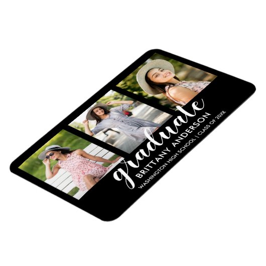 Aankondiging modern Afstuderen foto 3 Magneet (Linkerzijde)