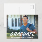 Aankondiging modern Afstuderen Foto W (Voorkant / Achterkant)