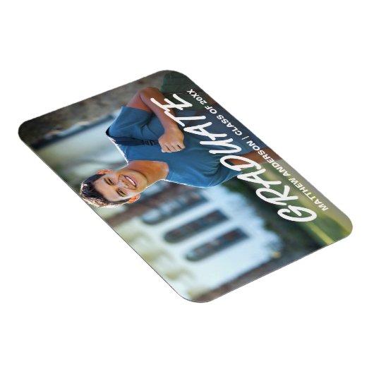 Aankondiging modern Afstuderen Foto W Magneet (Rechterzijde)