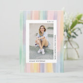 Aankondiging modern Afstuderen Foto Waterverf (Staand voorkant)