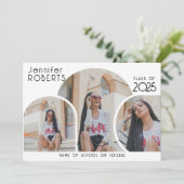 Aankondiging modern Afstuderen fotocollage (Staand voorkant)