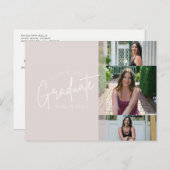 Aankondiging modern Afstuderen fotocollage (Voorkant / Achterkant)