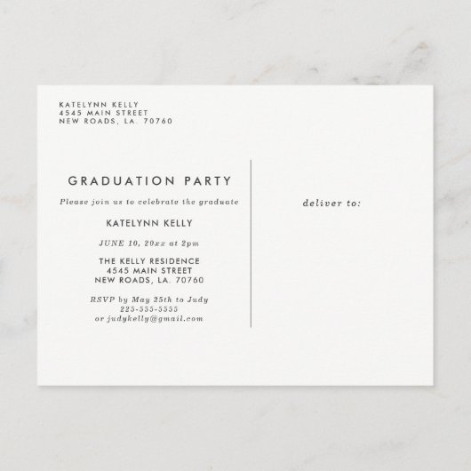 Aankondiging modern Afstuderen fotocollage (Achterkant)