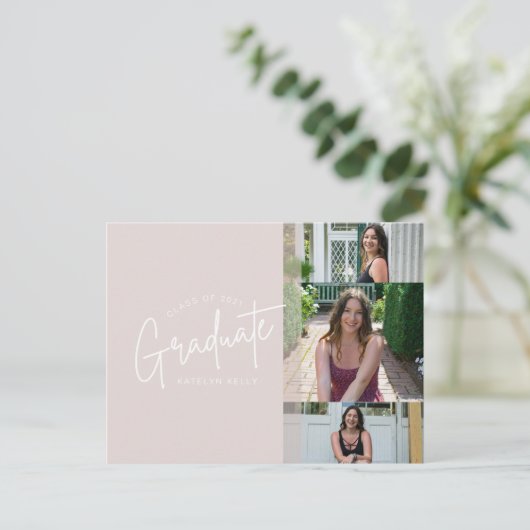 Aankondiging modern Afstuderen fotocollage (Staand voorkant)