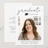 Aankondiging modern Afstuderen foto's (Voorkant / Achterkant)