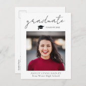 Aankondiging modern Afstuderen foto's (Voorkant / Achterkant)