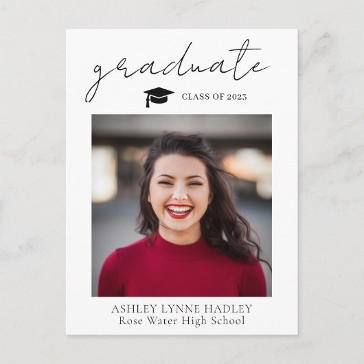 Aankondiging modern Afstuderen foto's (Voorkant)