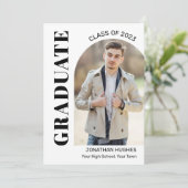 Aankondiging modern Afstuderen foto's (Staand voorkant)