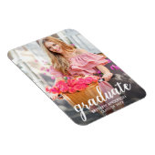 Aankondiging modern Afstuderen kalligrafie Magneet (Rechterzijde)