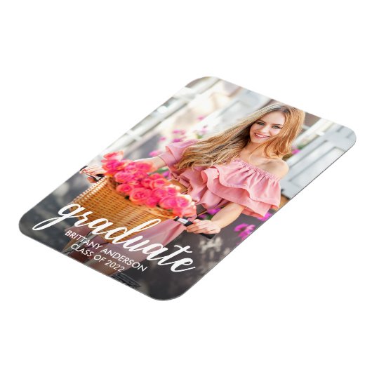 Aankondiging modern  Afstuderen kalligrafie Magneet (Linkerzijde)