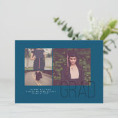 Aankondiging modern Afstuderen offset- (Staand voorkant)