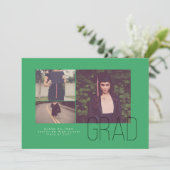 Aankondiging modern Afstuderen offset- (Staand voorkant)