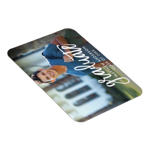 Aankondiging modern Afstuderen penseelscript Magneet (Rechterzijde)