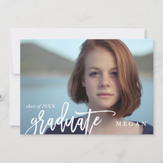 Aankondiging modern Afstuderen penseeltype (Voorkant)