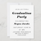 Aankondiging modern Afstuderen penseeltype (Achterkant)