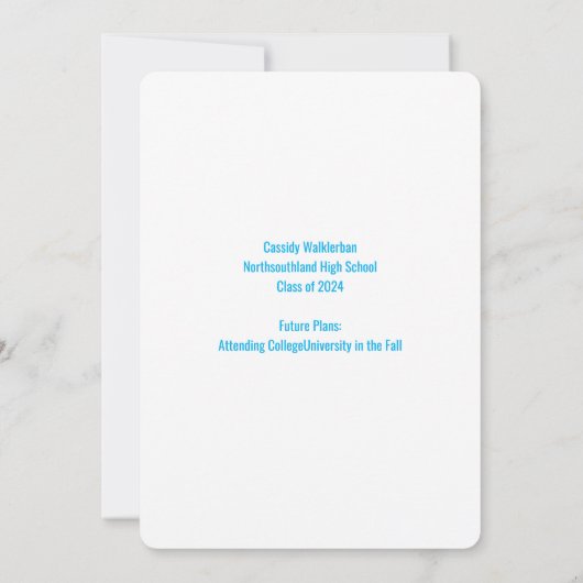 Aankondiging modern Arch Colorful Photo Afstuderen (Achterkant)