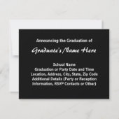 Aankondiging modern Chic 3-foto-Afstuderen (Achterkant)