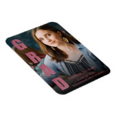 Aankondiging modern Faux Roos Gold Afstuderen Magneet (Rechterzijde)