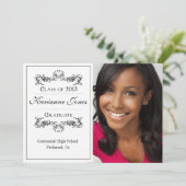 Aankondiging modern fotoAfstuderen (Staand voorkant)