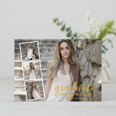 Aankondiging modern fotoAfstuderen 4 (Staand Voorkant)