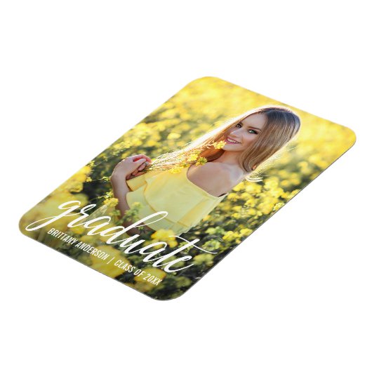 Aankondiging modern fotoAfstuderen W Magneet (Linkerzijde)