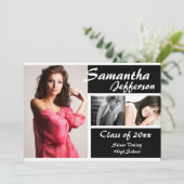 Aankondiging modern grafisch Afstuderen 5x7 (Staand voorkant)