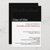 Aankondiging modern Minimilast Black Afstuderen (Voorkant / Achterkant)