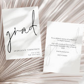 Aankondiging modern script Afstuderen