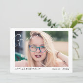 Aankondiging modern script afstuderen (Staand voorkant)